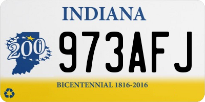 IN license plate 973AFJ