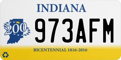 IN license plate 973AFM