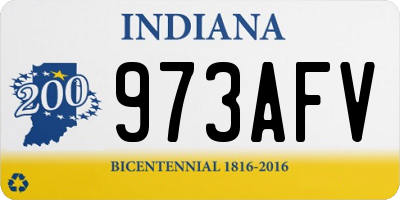 IN license plate 973AFV