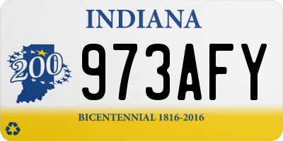 IN license plate 973AFY