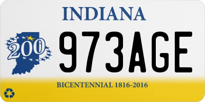 IN license plate 973AGE