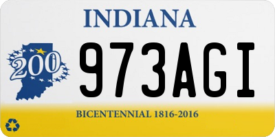 IN license plate 973AGI