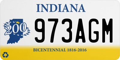 IN license plate 973AGM