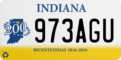 IN license plate 973AGU