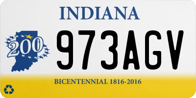 IN license plate 973AGV