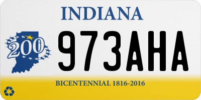 IN license plate 973AHA