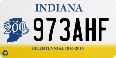 IN license plate 973AHF