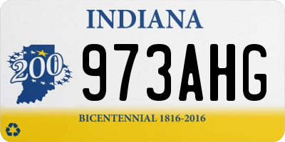 IN license plate 973AHG
