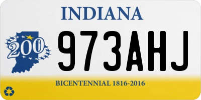 IN license plate 973AHJ