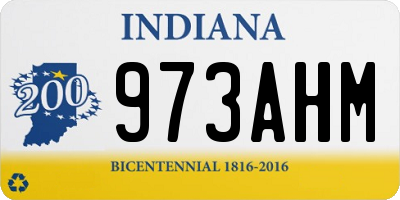 IN license plate 973AHM