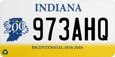 IN license plate 973AHQ