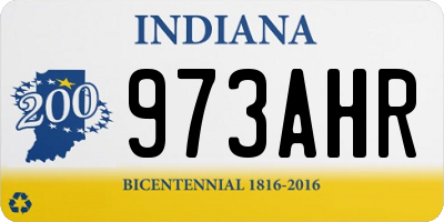 IN license plate 973AHR