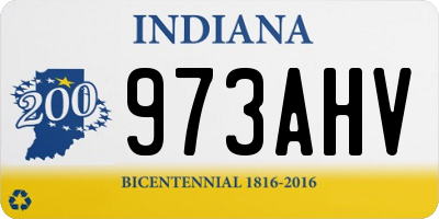IN license plate 973AHV