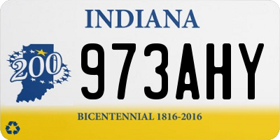 IN license plate 973AHY
