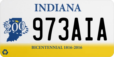IN license plate 973AIA