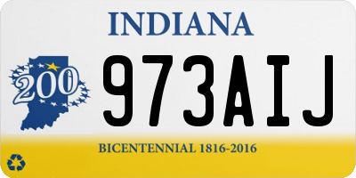 IN license plate 973AIJ