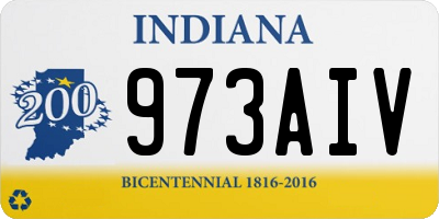 IN license plate 973AIV