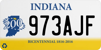 IN license plate 973AJF