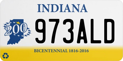 IN license plate 973ALD