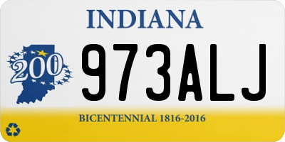 IN license plate 973ALJ
