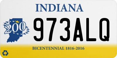 IN license plate 973ALQ