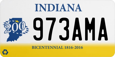 IN license plate 973AMA