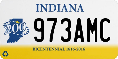 IN license plate 973AMC