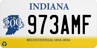 IN license plate 973AMF