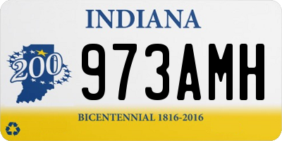 IN license plate 973AMH