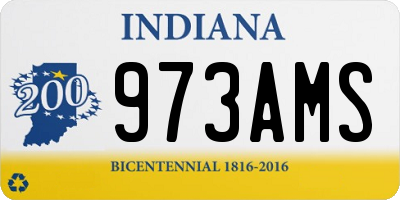 IN license plate 973AMS