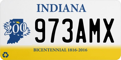 IN license plate 973AMX