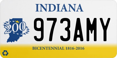 IN license plate 973AMY