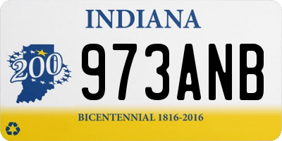 IN license plate 973ANB