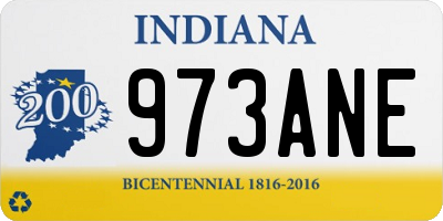 IN license plate 973ANE