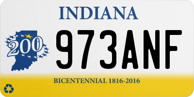 IN license plate 973ANF
