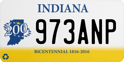 IN license plate 973ANP