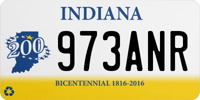 IN license plate 973ANR