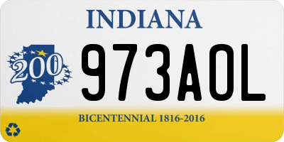 IN license plate 973AOL