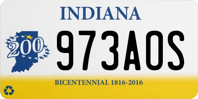 IN license plate 973AOS