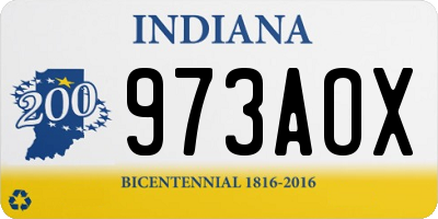 IN license plate 973AOX