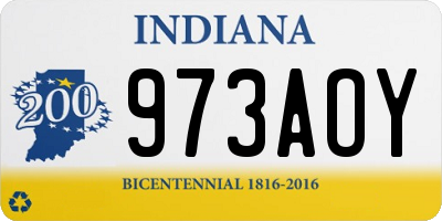 IN license plate 973AOY