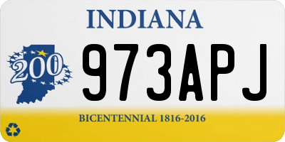 IN license plate 973APJ
