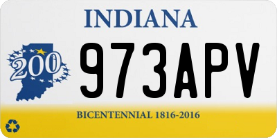 IN license plate 973APV