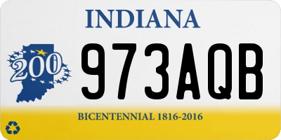 IN license plate 973AQB