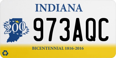 IN license plate 973AQC