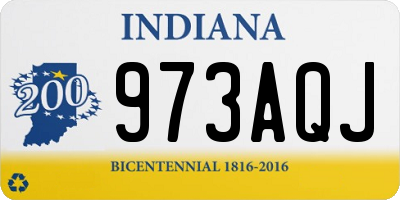 IN license plate 973AQJ