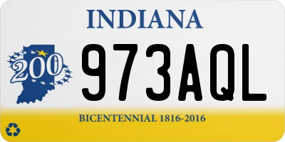 IN license plate 973AQL