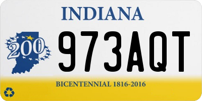 IN license plate 973AQT
