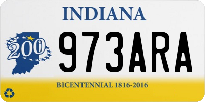 IN license plate 973ARA
