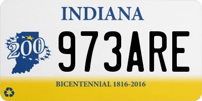 IN license plate 973ARE